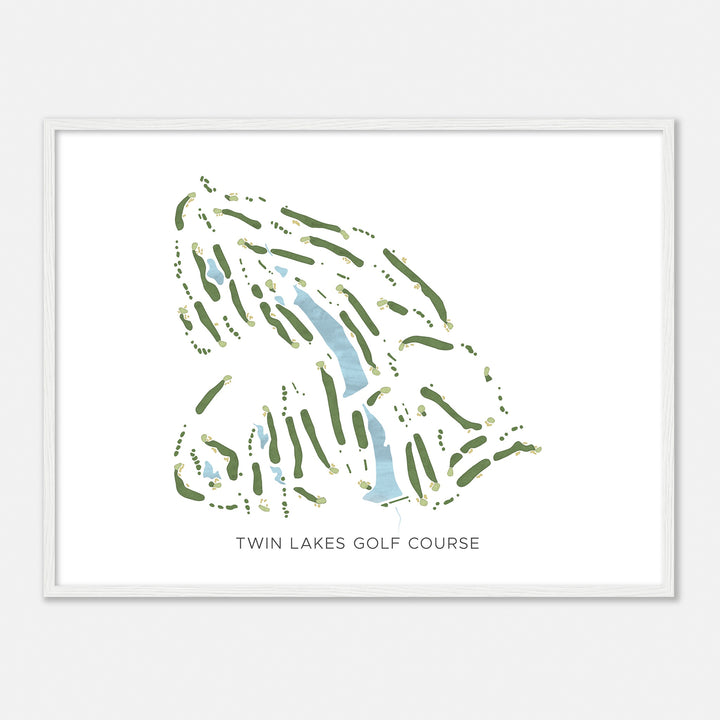 Print of Twin Lakes Golf Course Modern Map