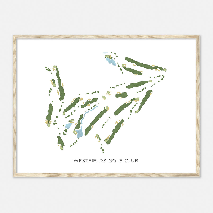 Print of Westfields Golf Club Modern Map