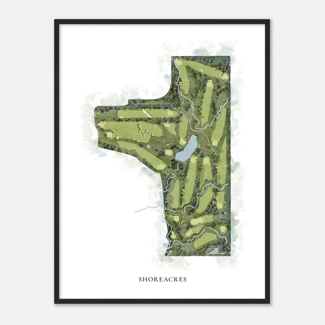 Print of Shoreacres Classic Map