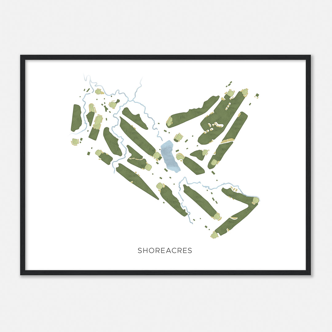 Print of Shoreacres Modern Map