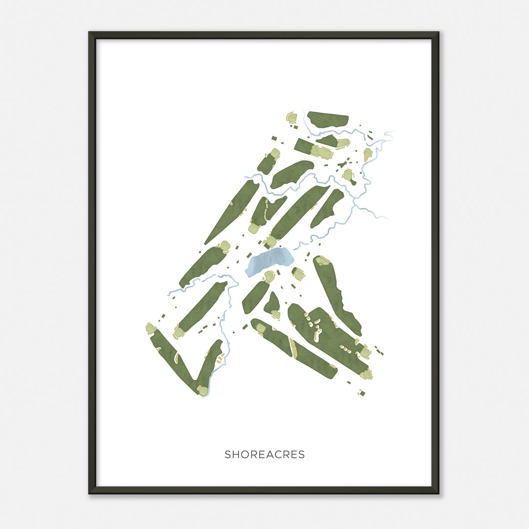Print of Shoreacres Modern Map