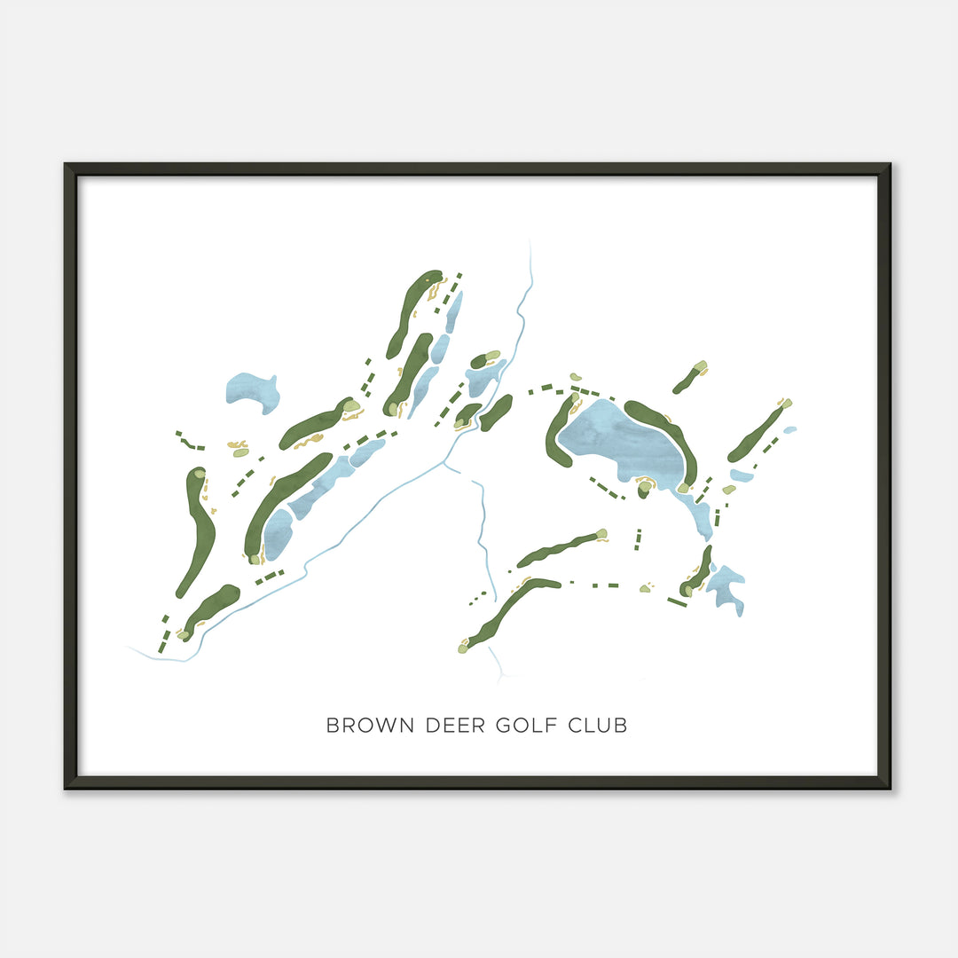 Print of Brown Deer Golf Club Modern Map