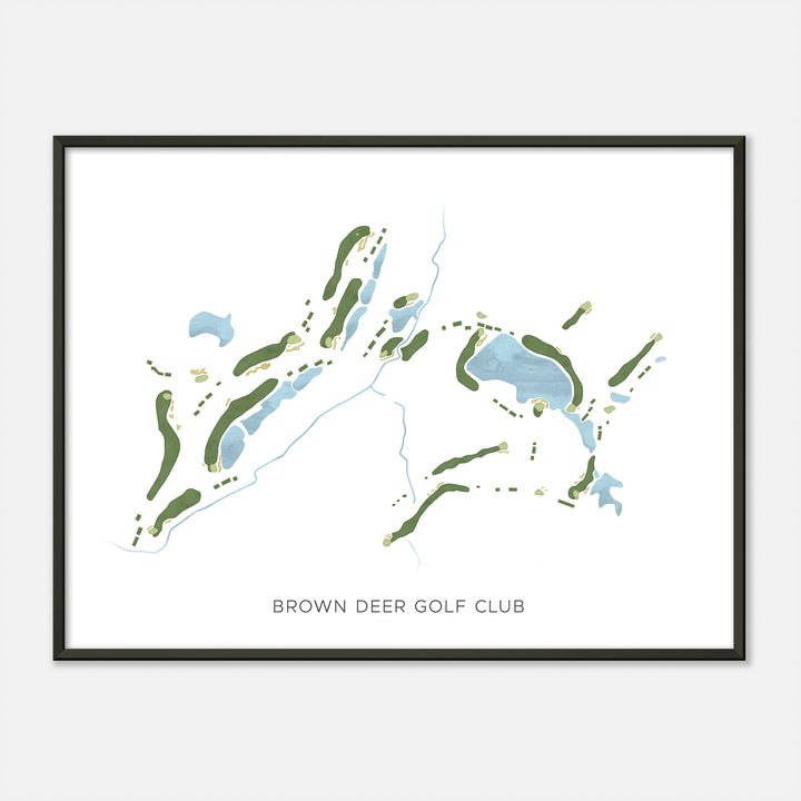 Print of Brown Deer Golf Club Modern Map