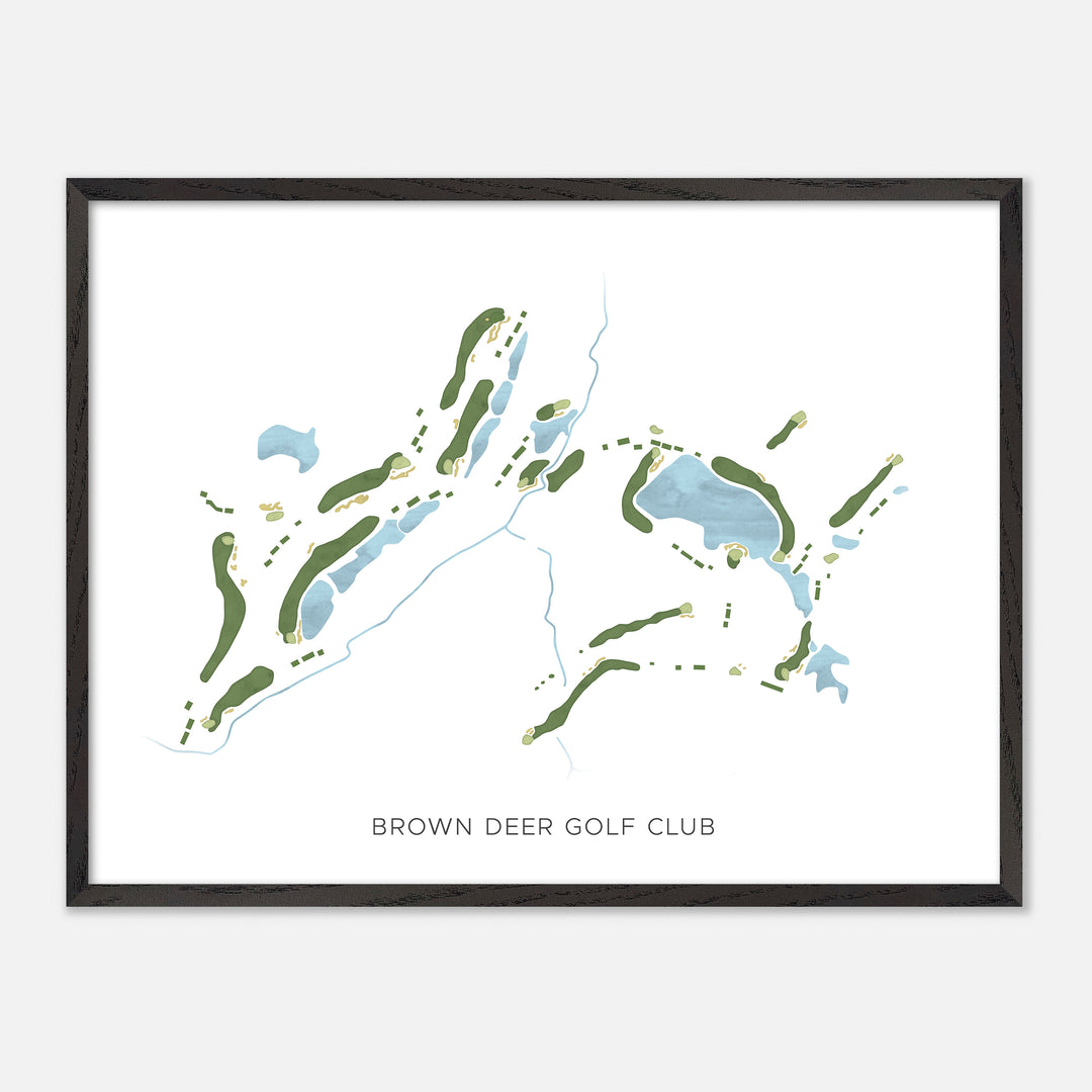 Print of Brown Deer Golf Club Modern Map