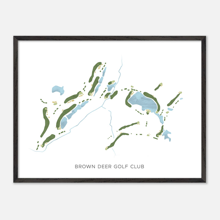 Print of Brown Deer Golf Club Modern Map
