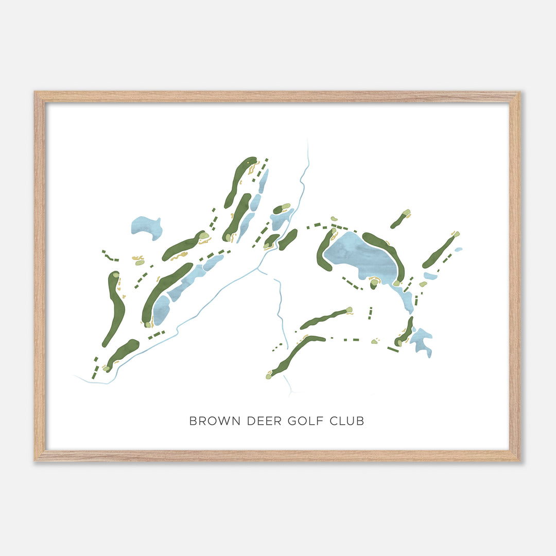 Print of Brown Deer Golf Club Modern Map