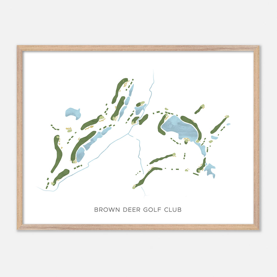 Print of Brown Deer Golf Club Modern Map