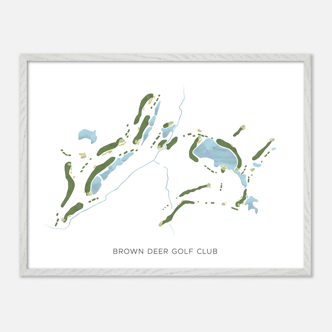 Print of Brown Deer Golf Club Modern Map