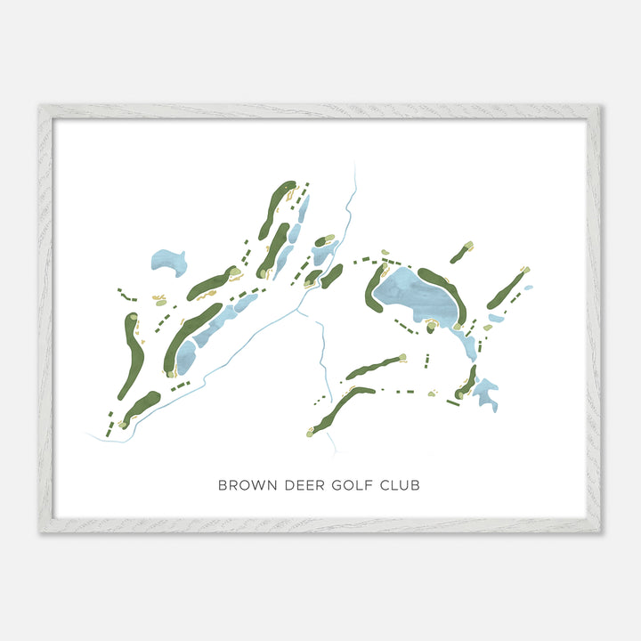 Print of Brown Deer Golf Club Modern Map