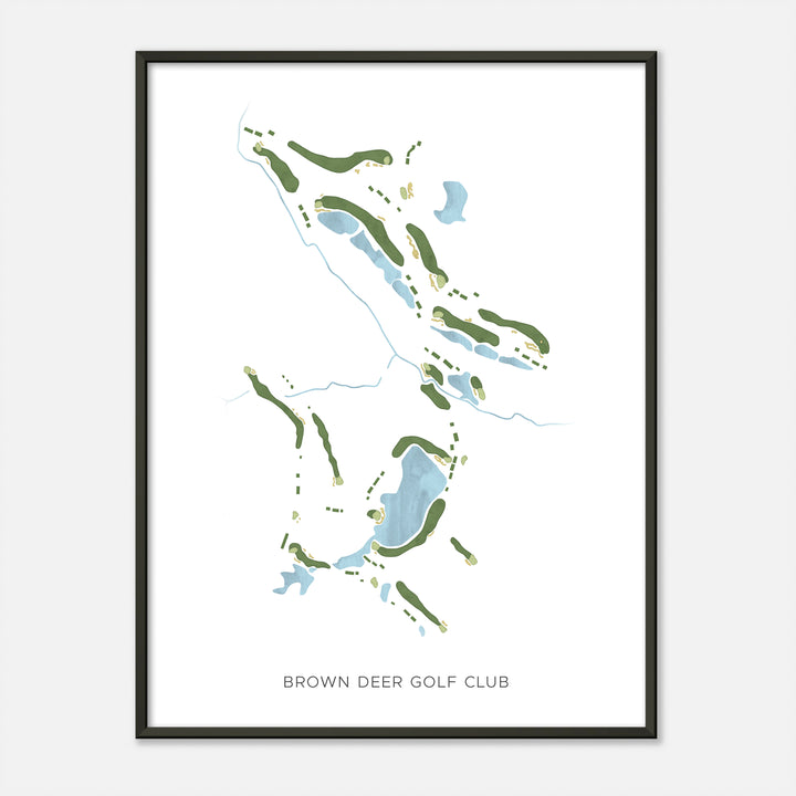 Print of Brown Deer Golf Club Modern Map