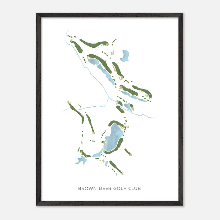 Print of Brown Deer Golf Club Modern Map