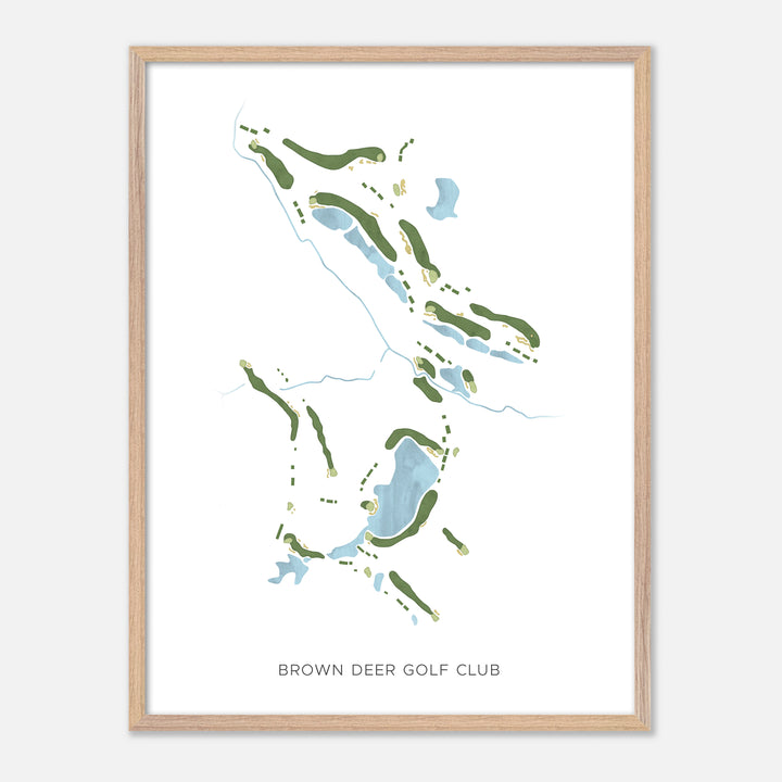 Print of Brown Deer Golf Club Modern Map