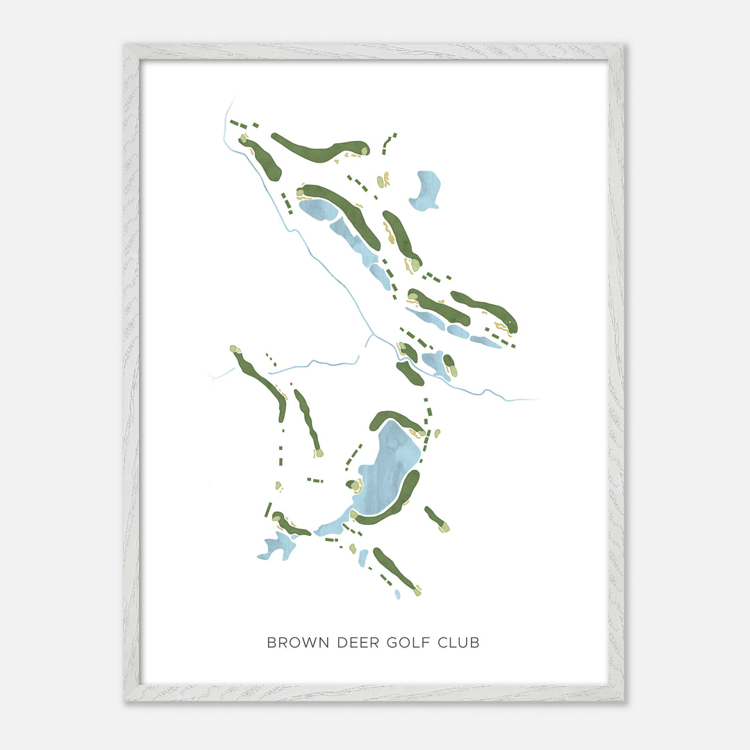Print of Brown Deer Golf Club Modern Map