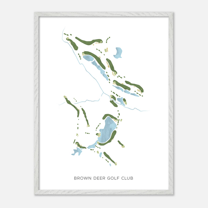 Print of Brown Deer Golf Club Modern Map