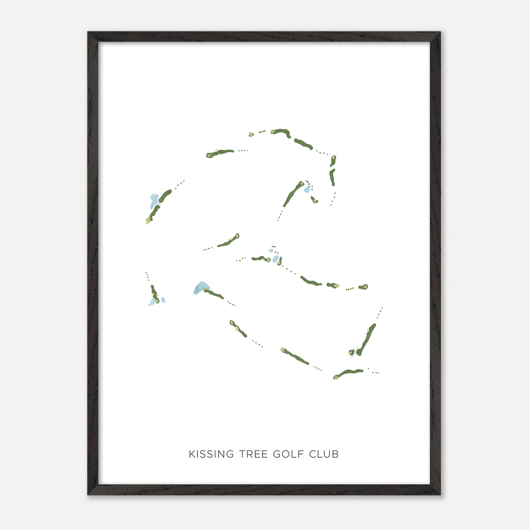 Print of Kissing Tree Golf Club Modern Map