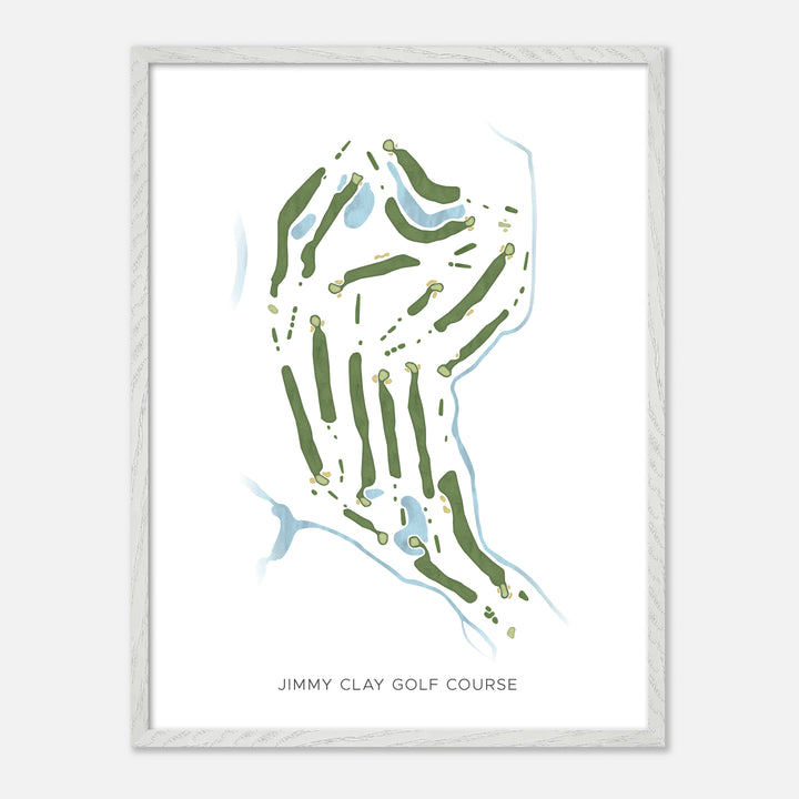 Print of Jimmy Clay Golf Course Modern Map