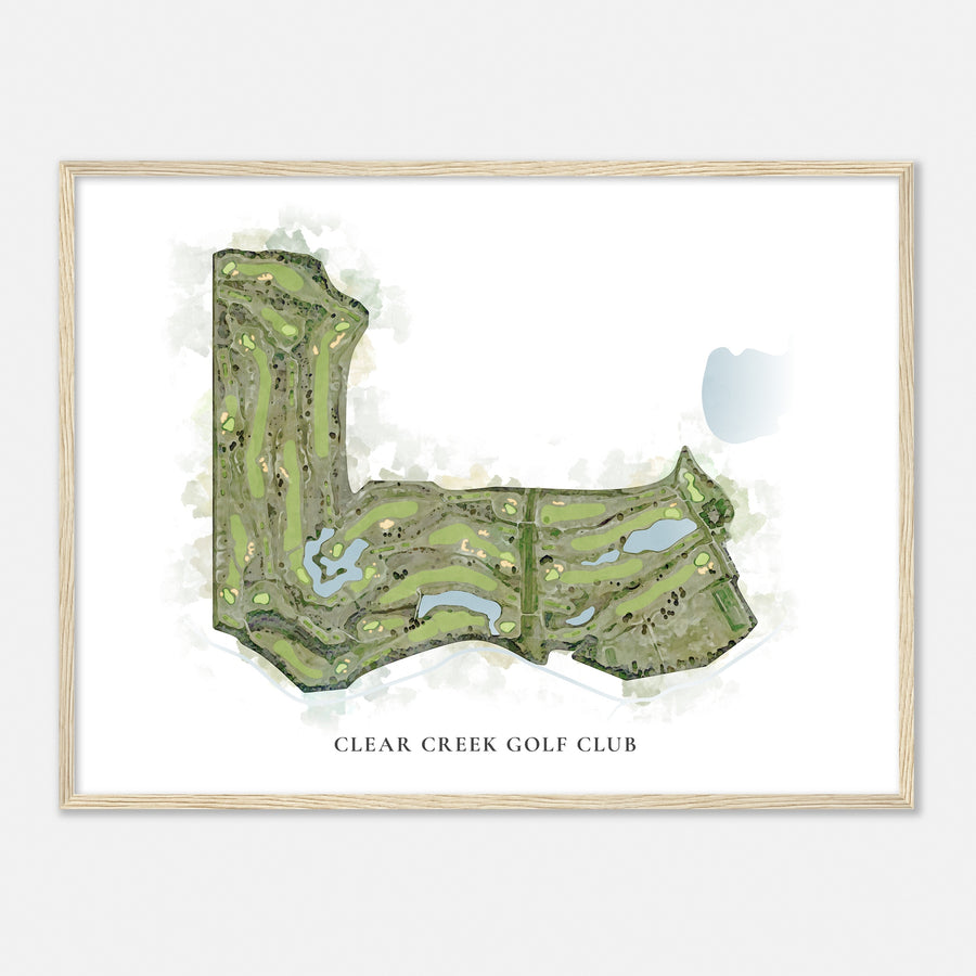Print of Clear Creek Golf Club Classic Map