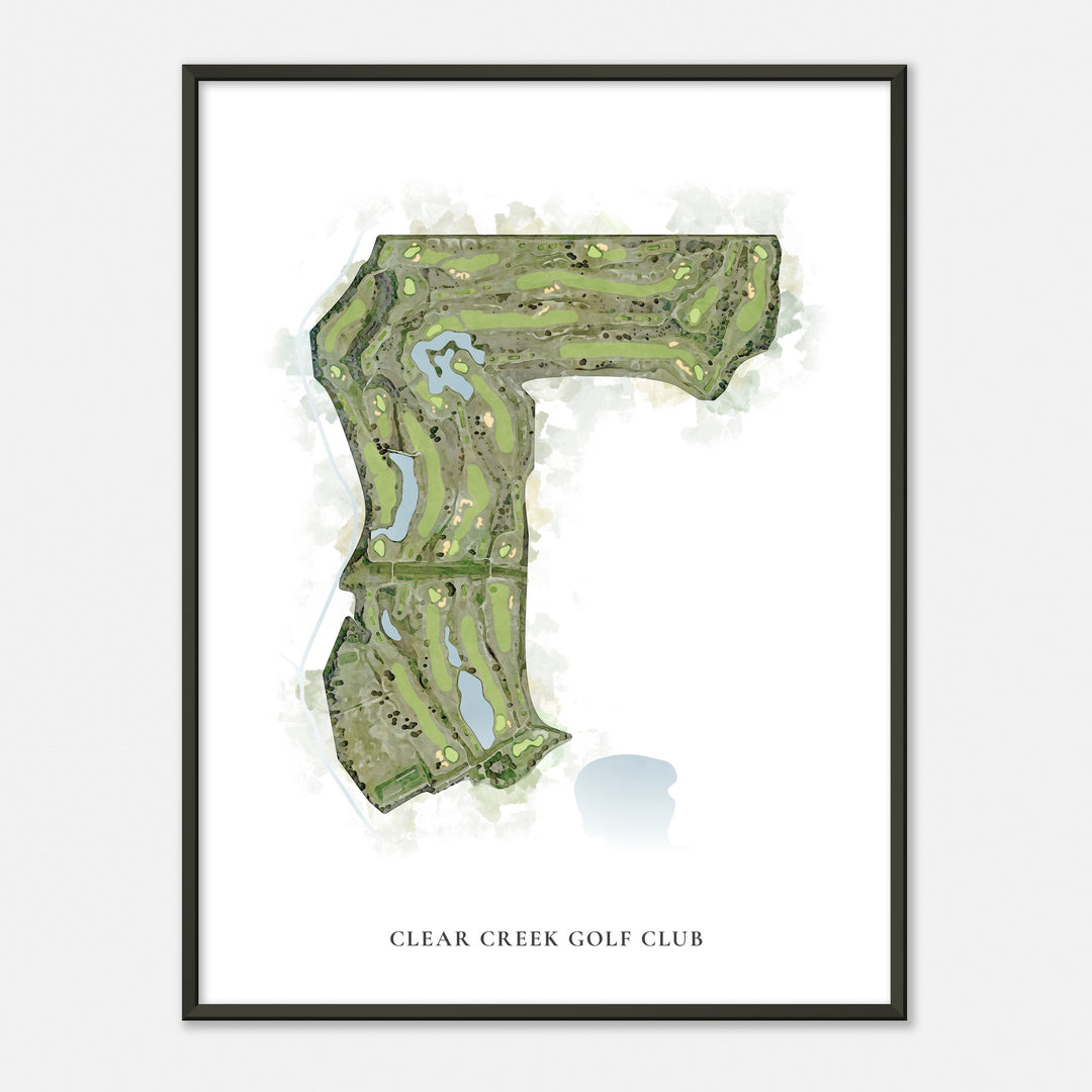 Print of Clear Creek Golf Club Classic Map