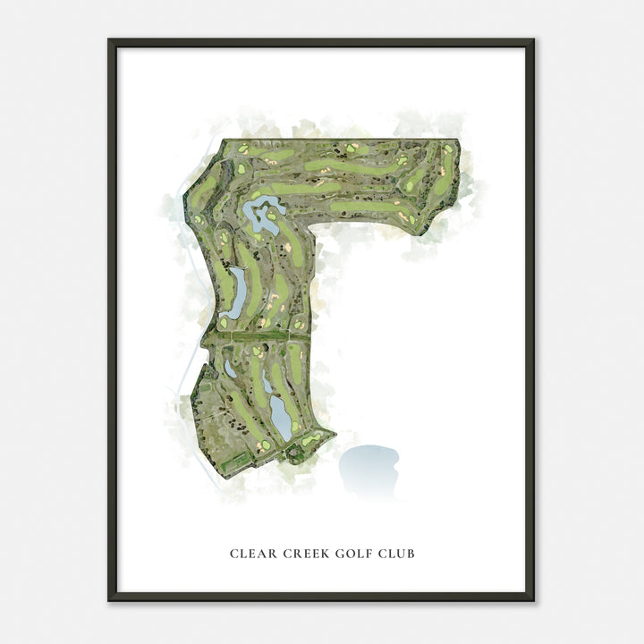 Print of Clear Creek Golf Club Classic Map