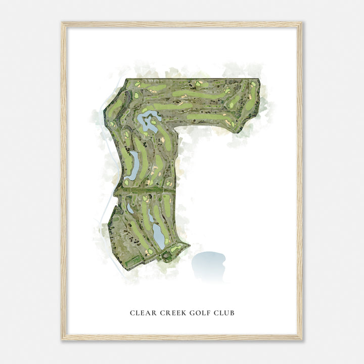 Print of Clear Creek Golf Club Classic Map