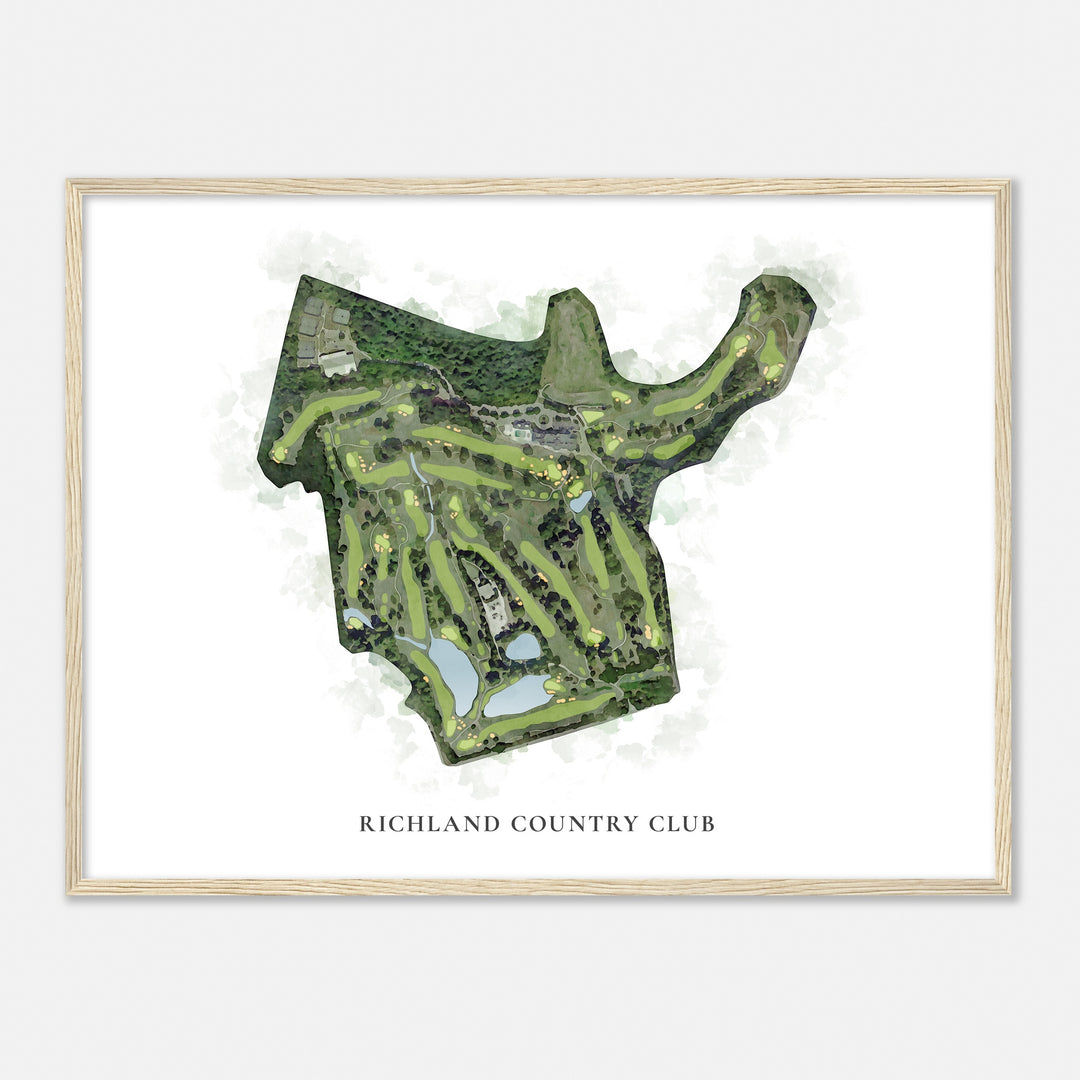 Print of Richland Country Club Classic Map