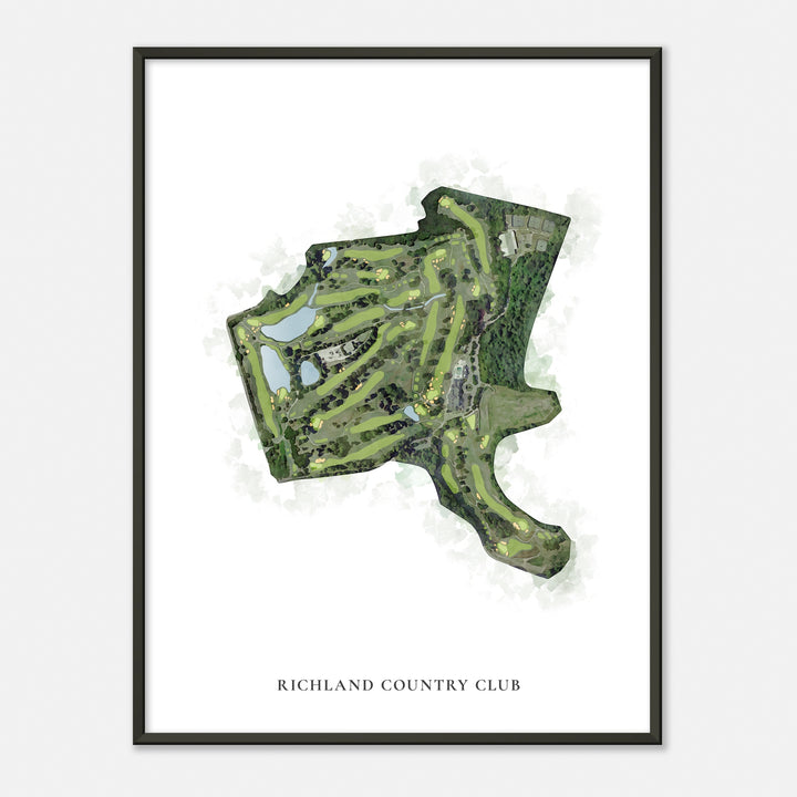 Print of Richland Country Club Classic Map