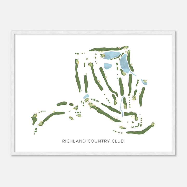 Print of Richland Country Club Modern Map