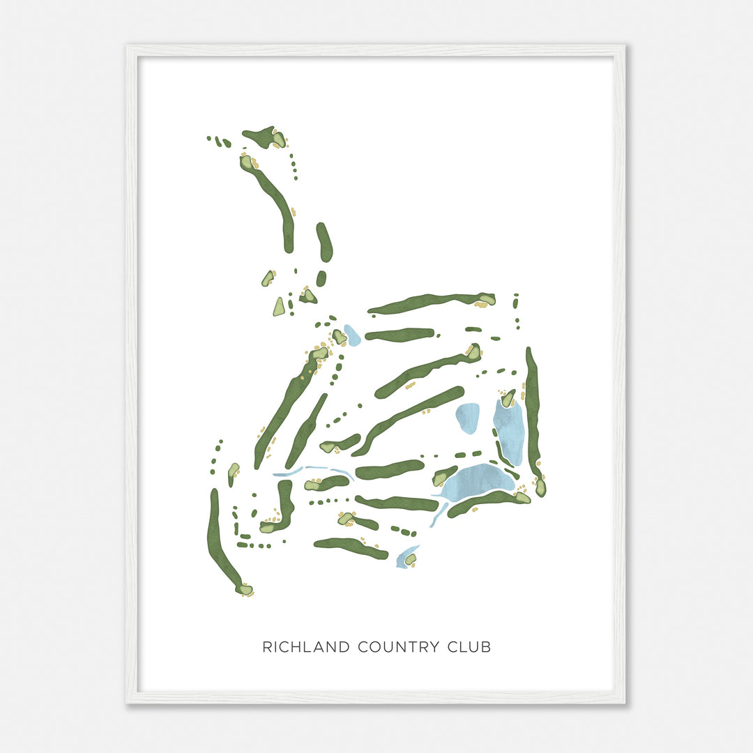 Print of Richland Country Club Modern Map