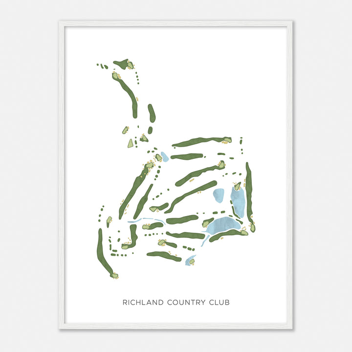 Print of Richland Country Club Modern Map