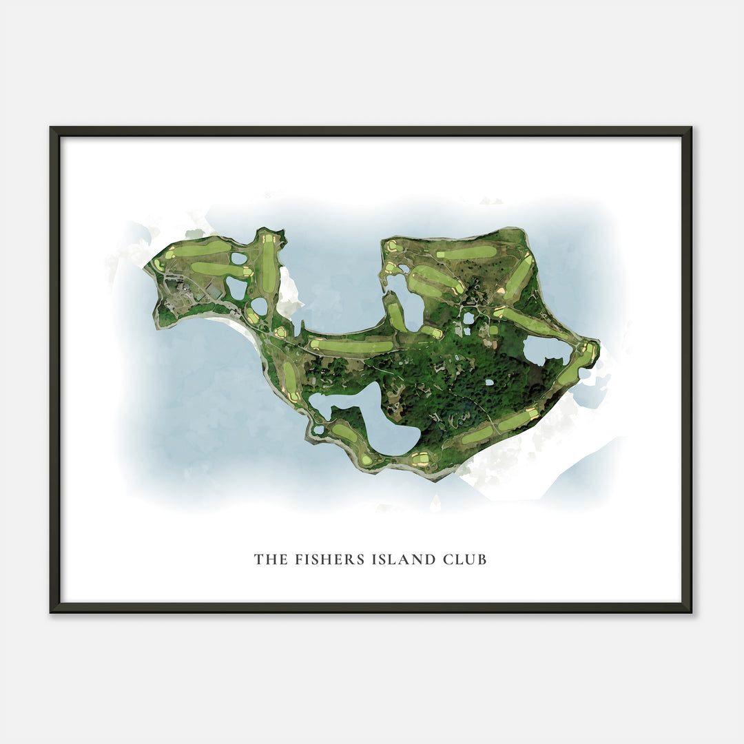 Print of The Fishers Island Club Classic Map