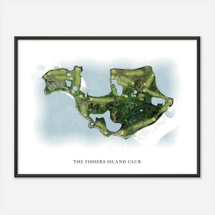 Print of The Fishers Island Club Classic Map