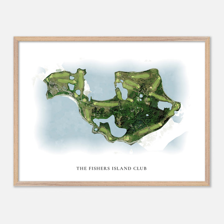Print of The Fishers Island Club Classic Map