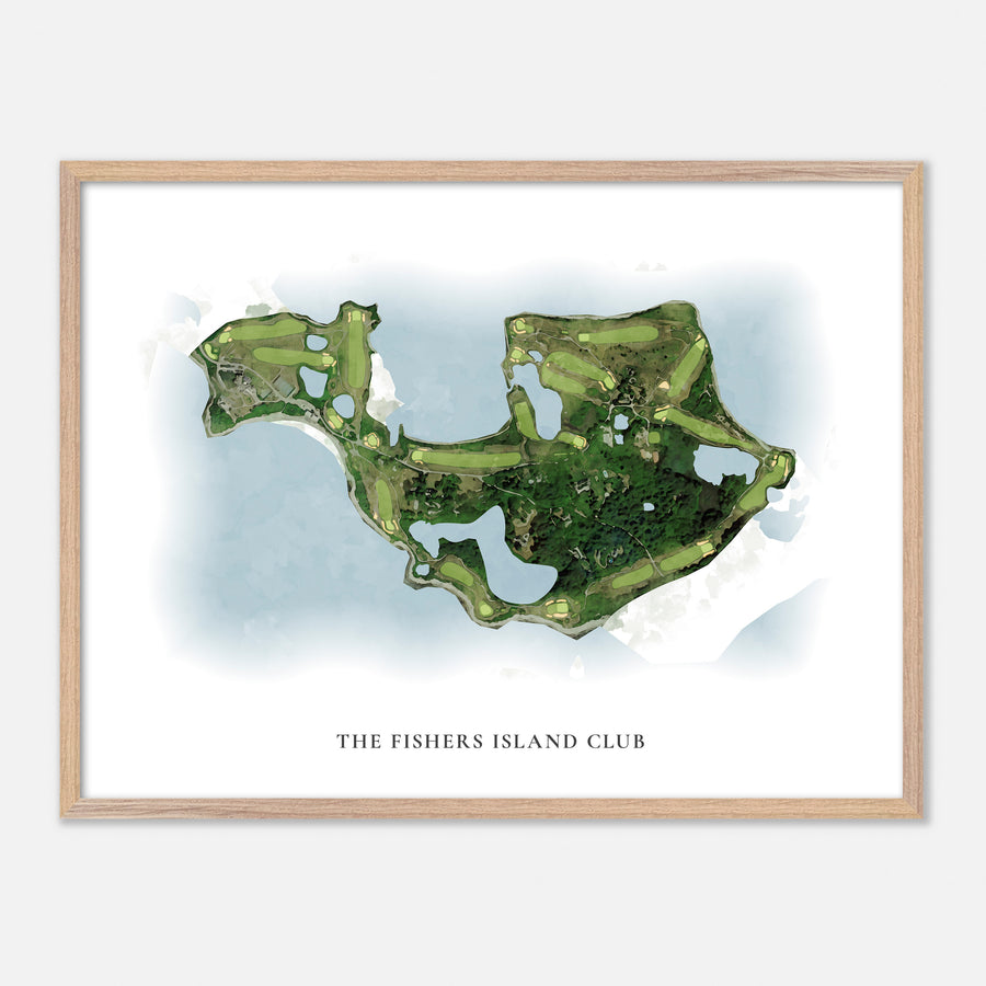 Print of The Fishers Island Club Classic Map