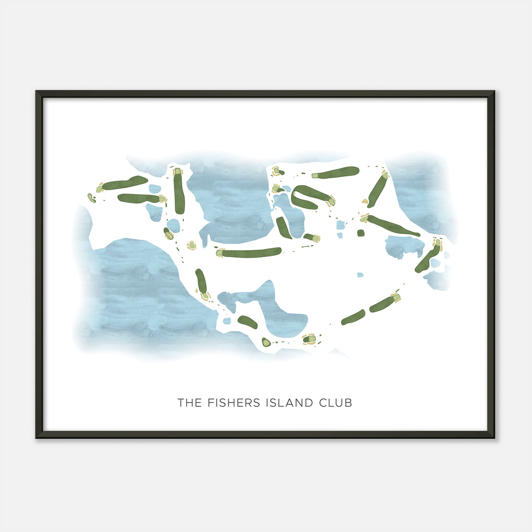Print of The Fishers Island Club Modern Map