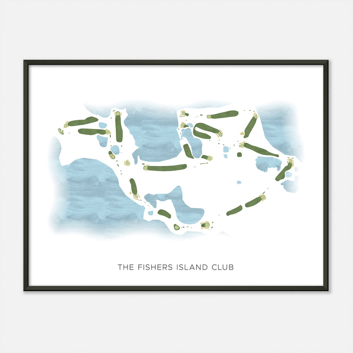 Print of The Fishers Island Club Modern Map