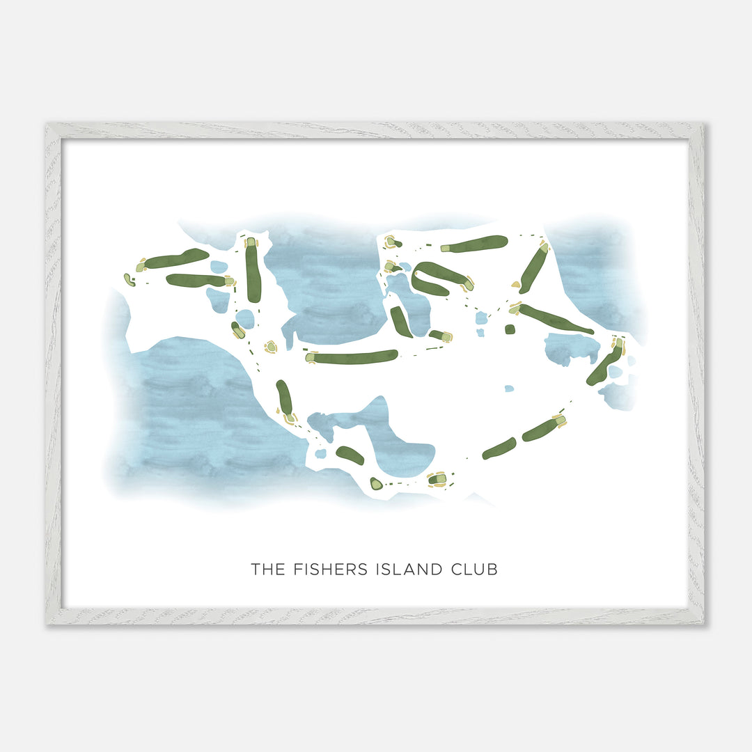 Print of The Fishers Island Club Modern Map