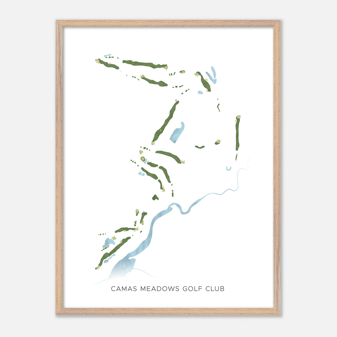 Print of Camas Meadows Golf Club Modern Map