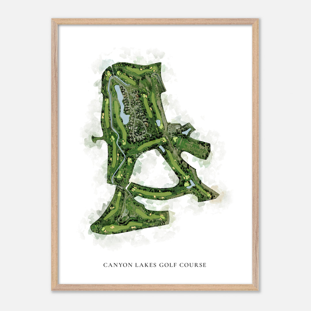 Print of Canyon Lakes Golf Course Classic Map