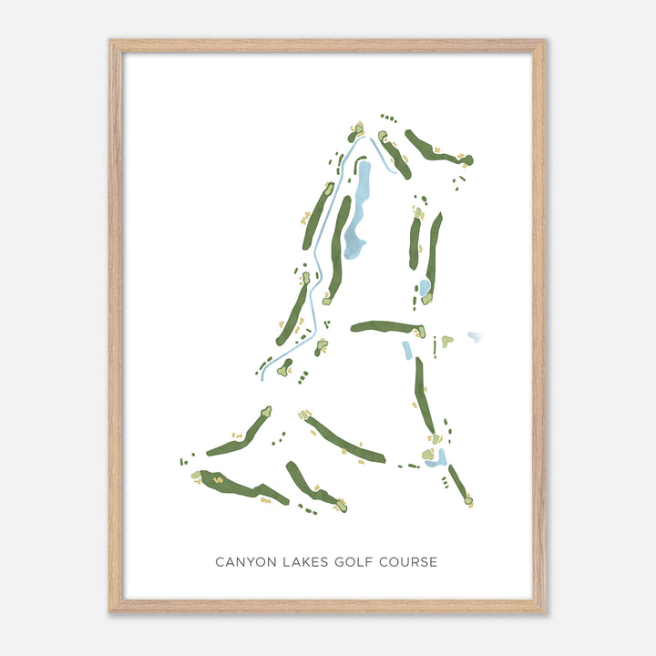Print of Canyon Lakes Golf Course Modern Map