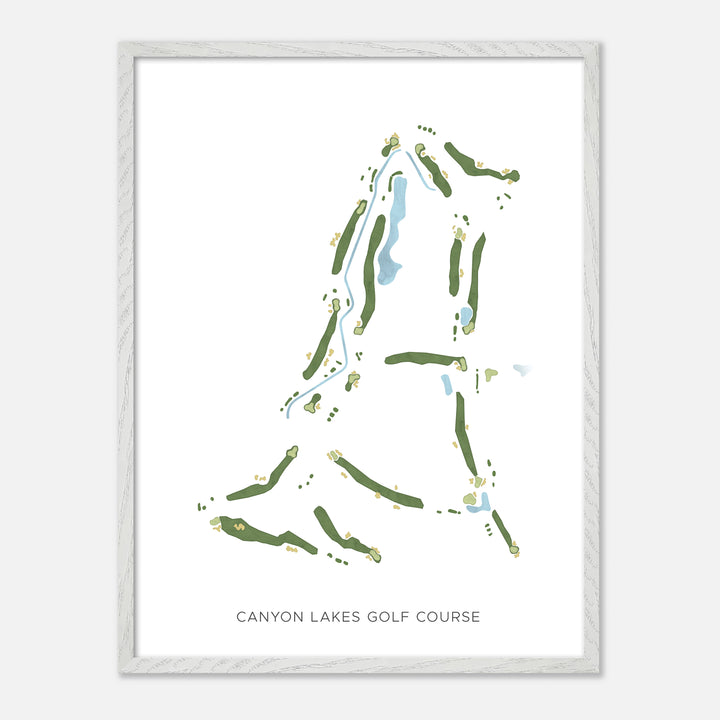 Print of Canyon Lakes Golf Course Modern Map
