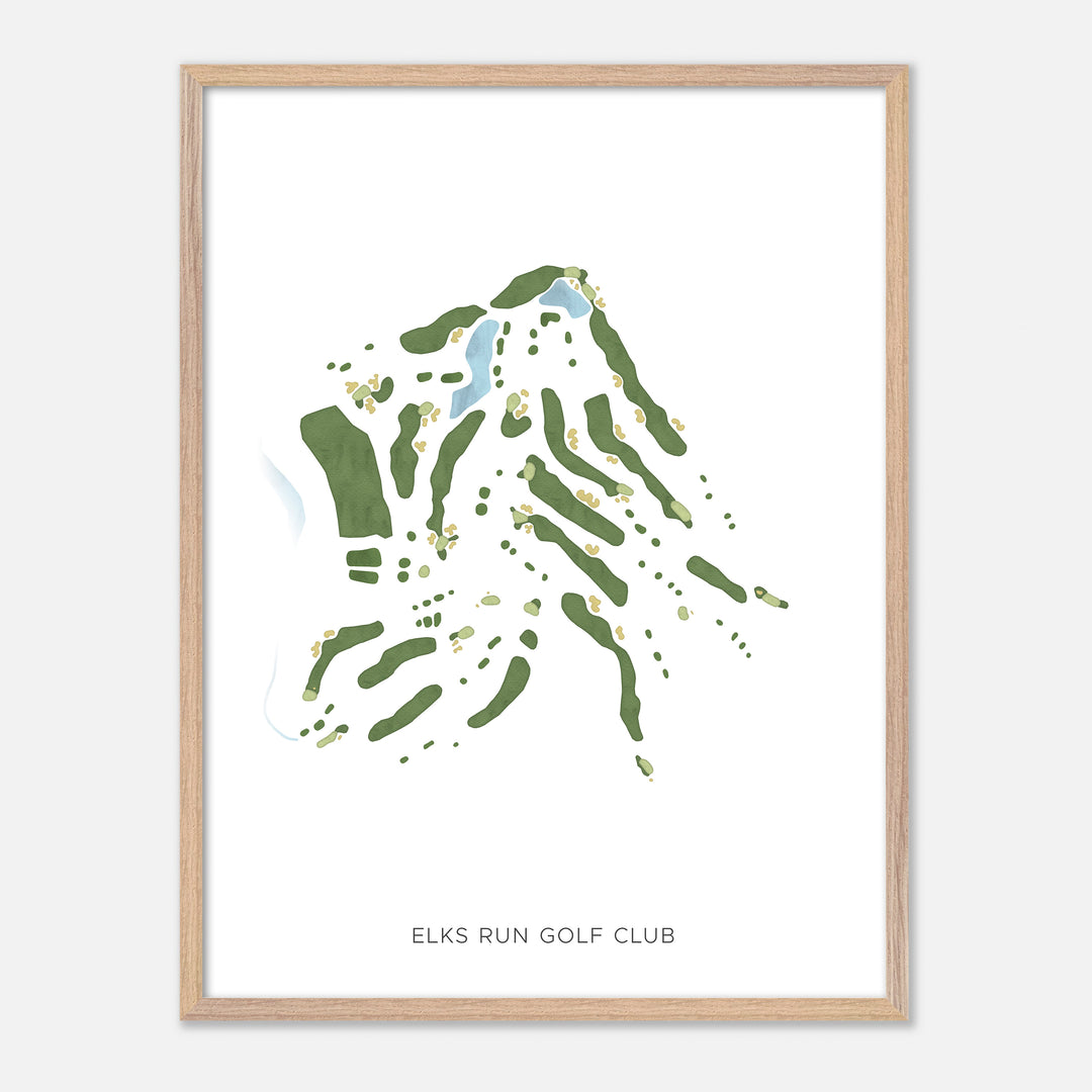 Print of Elks Run Golf Club Modern Map