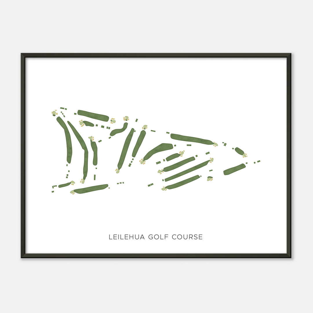 Print of Leilehua Golf Course Modern Map