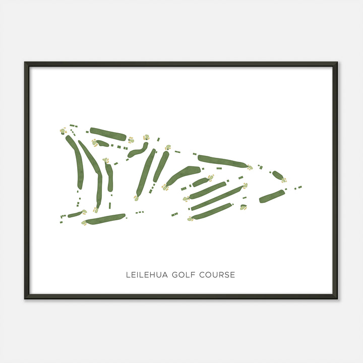 Print of Leilehua Golf Course Modern Map