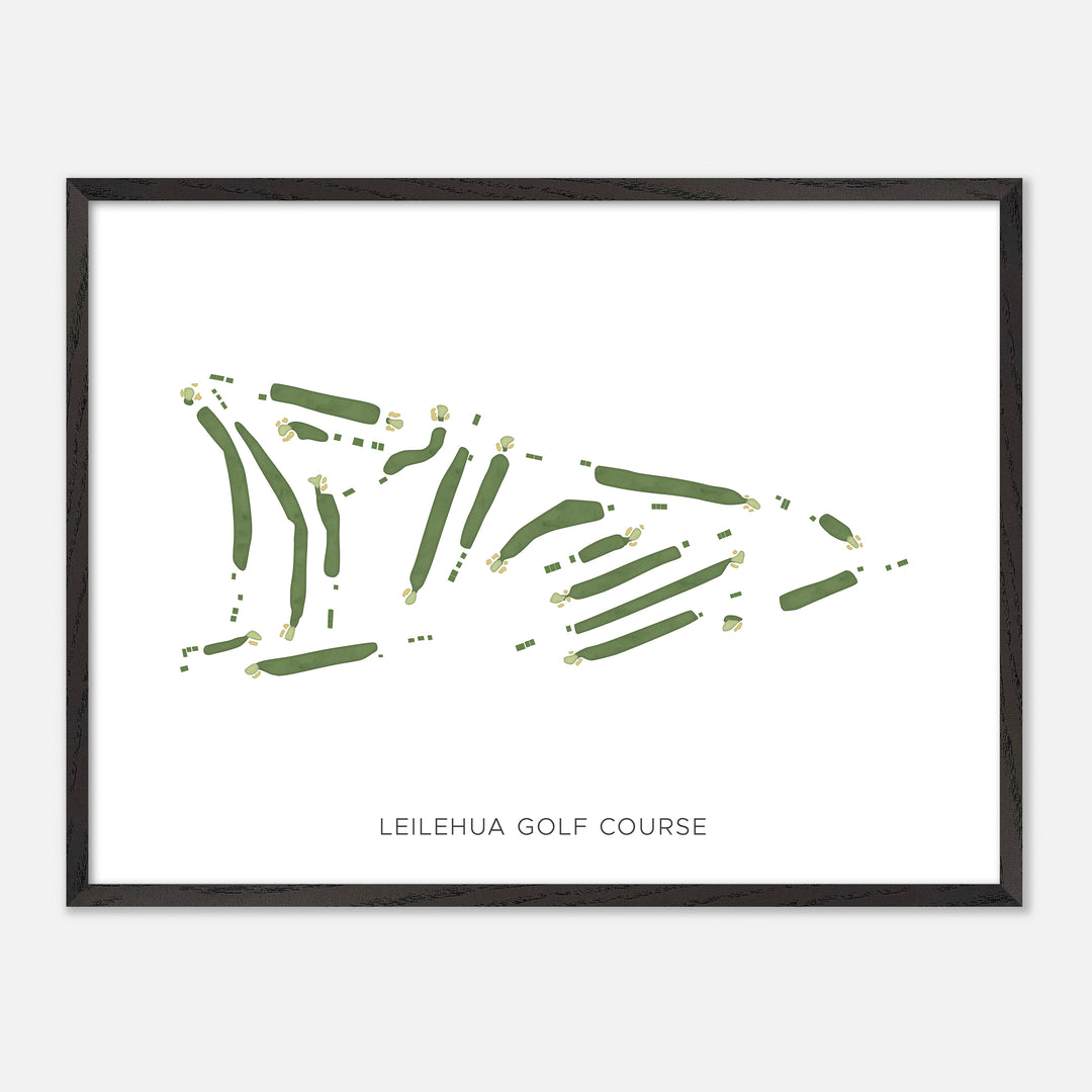 Print of Leilehua Golf Course Modern Map