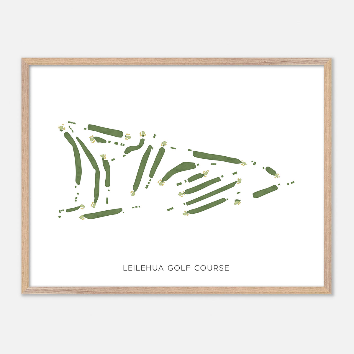 Print of Leilehua Golf Course Modern Map