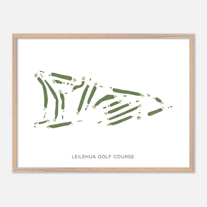 Print of Leilehua Golf Course Modern Map