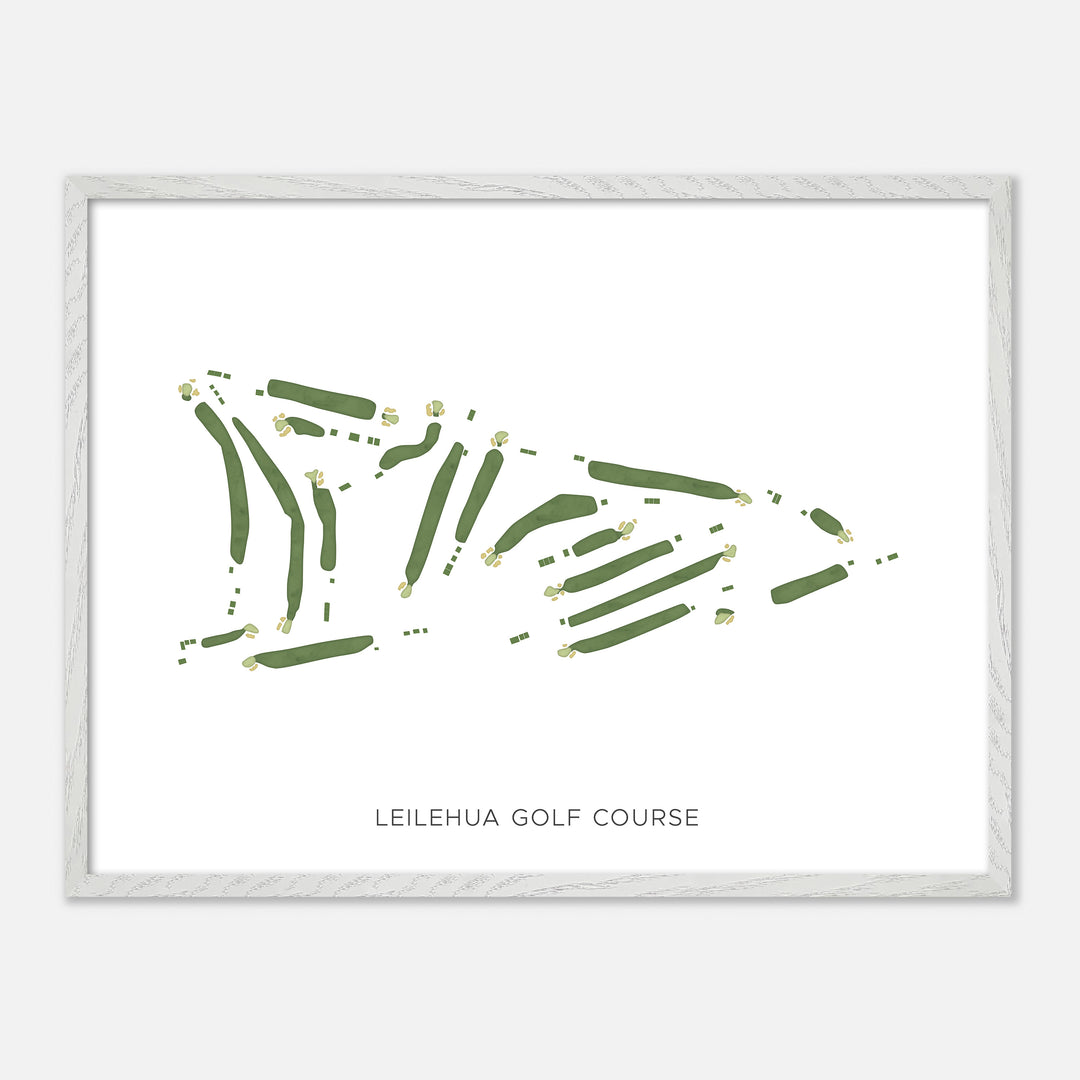Print of Leilehua Golf Course Modern Map