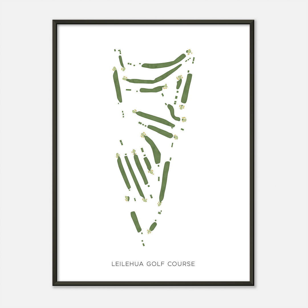 Print of Leilehua Golf Course Modern Map