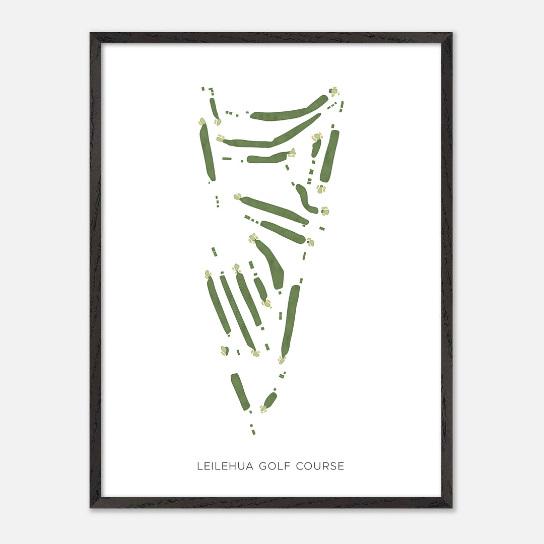 Print of Leilehua Golf Course Modern Map