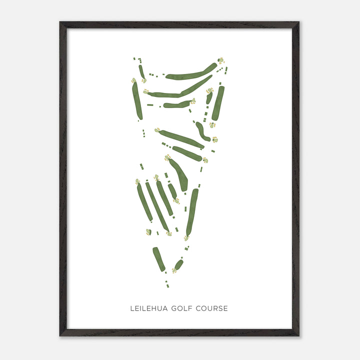 Print of Leilehua Golf Course Modern Map